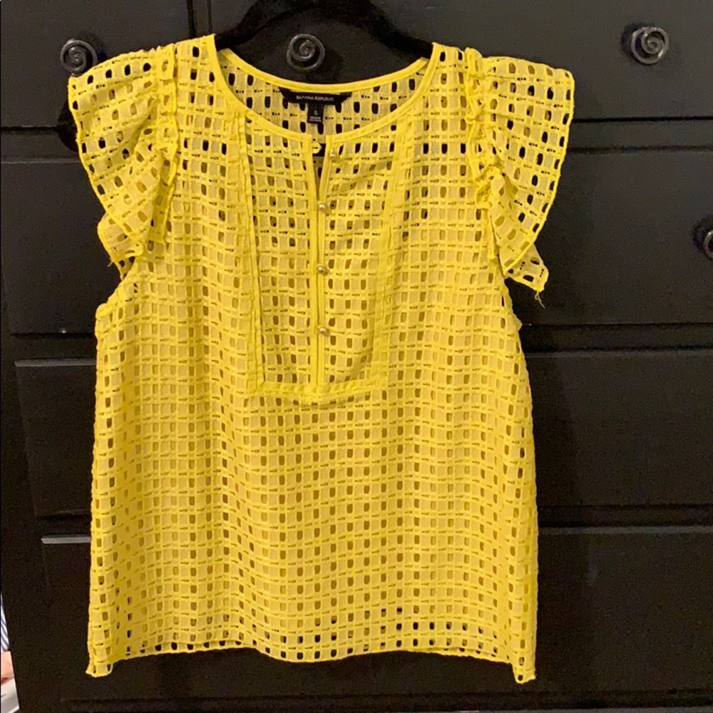 Banana Republic yellow blouse